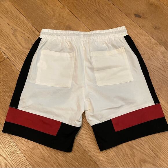 Profound Aesthetic Color Block Shorts in Black Red White Size S/M - Picture 2 of 4